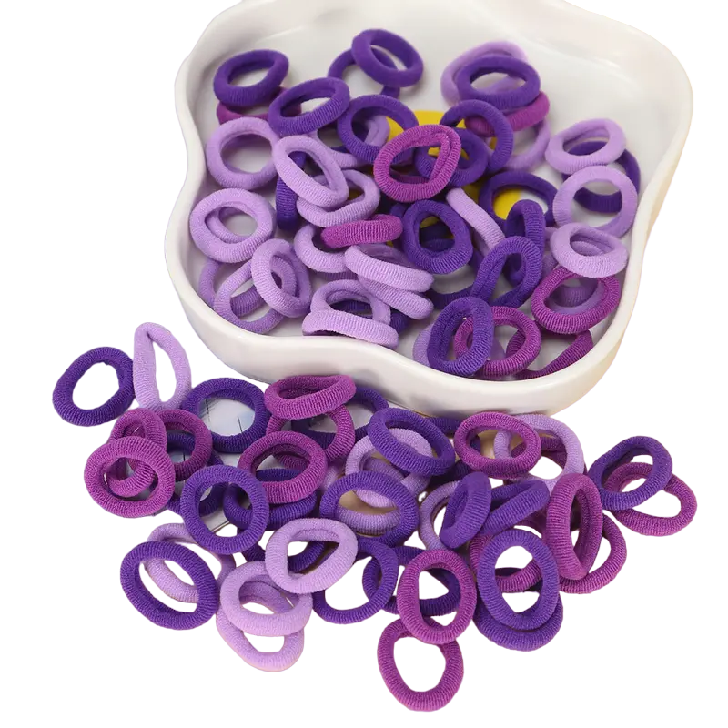 Colourful Hair Ties 100pcs Packet (Various Colours)