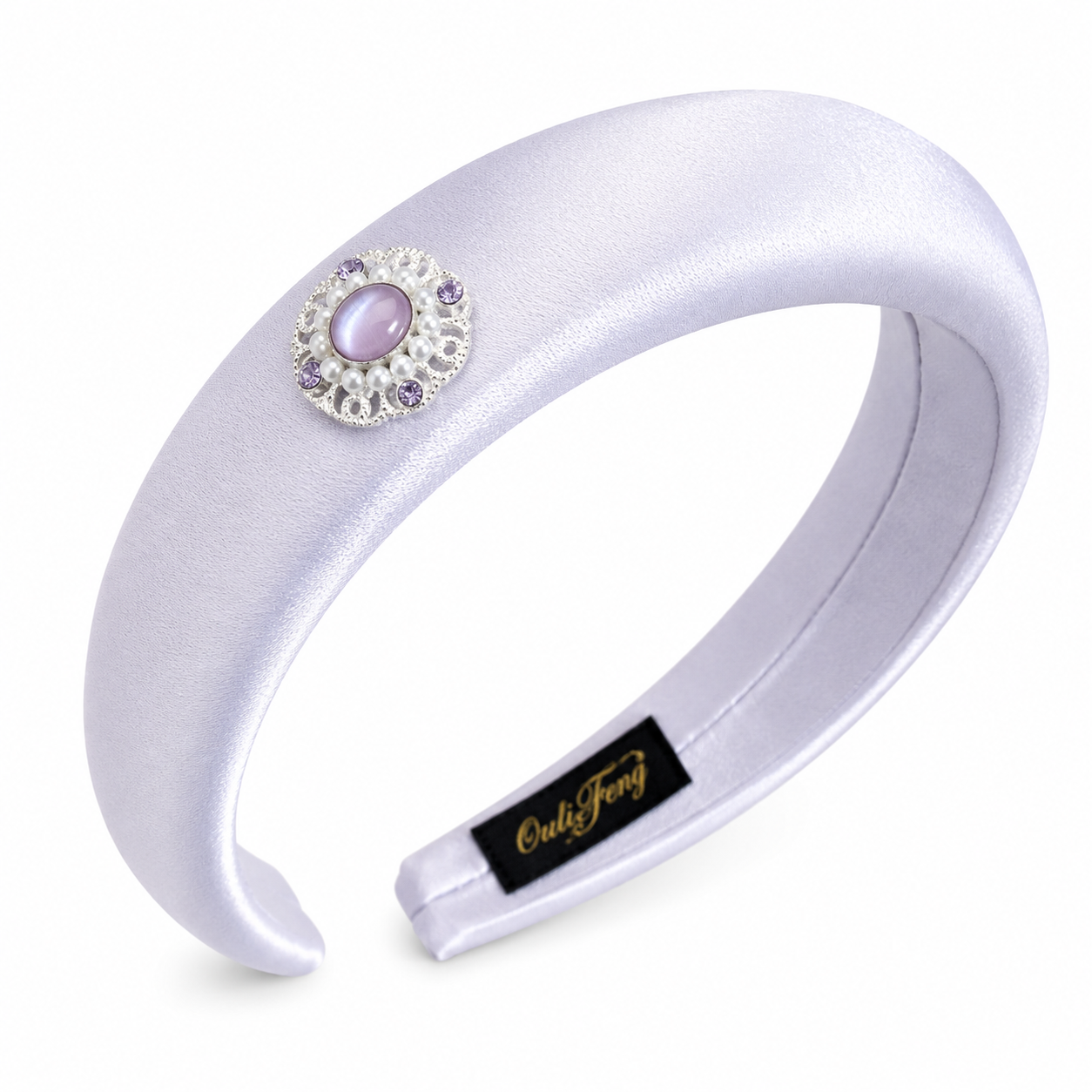 Elegant Jewel Satin Headband
