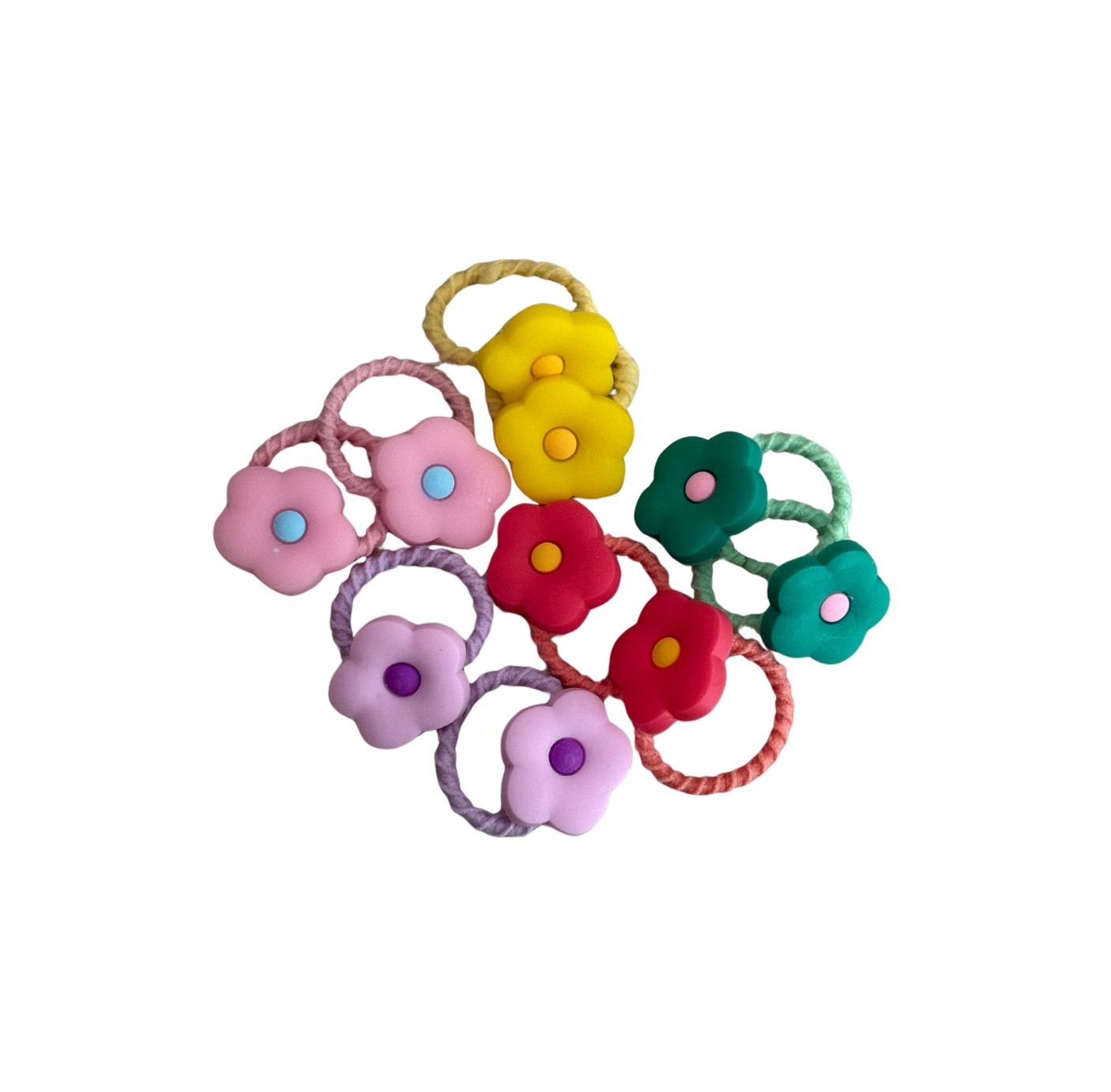 Flower 10pcs Girls Hair Tie