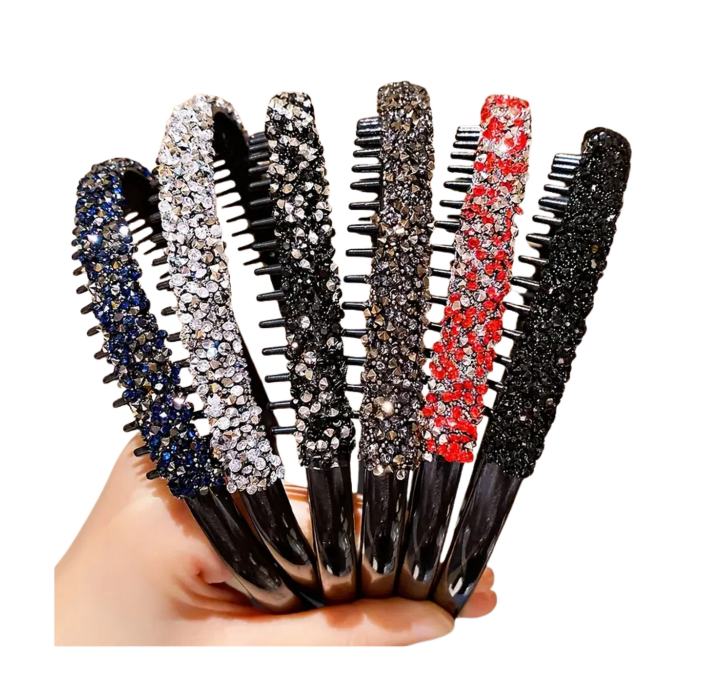 Sparkle 6pcs Teeth Grip Headbands Bundle