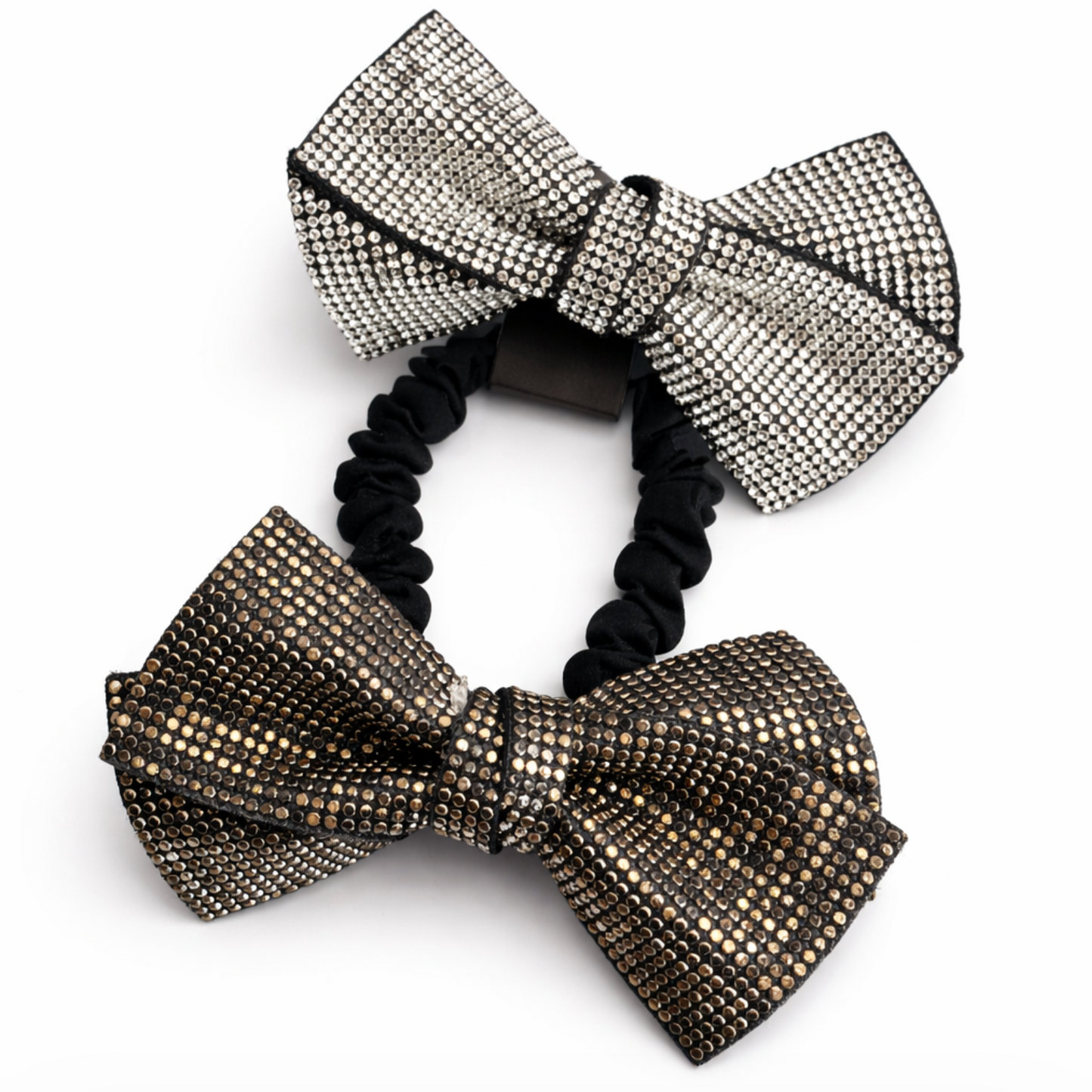 Rhinestone Bow Hair Tie Set