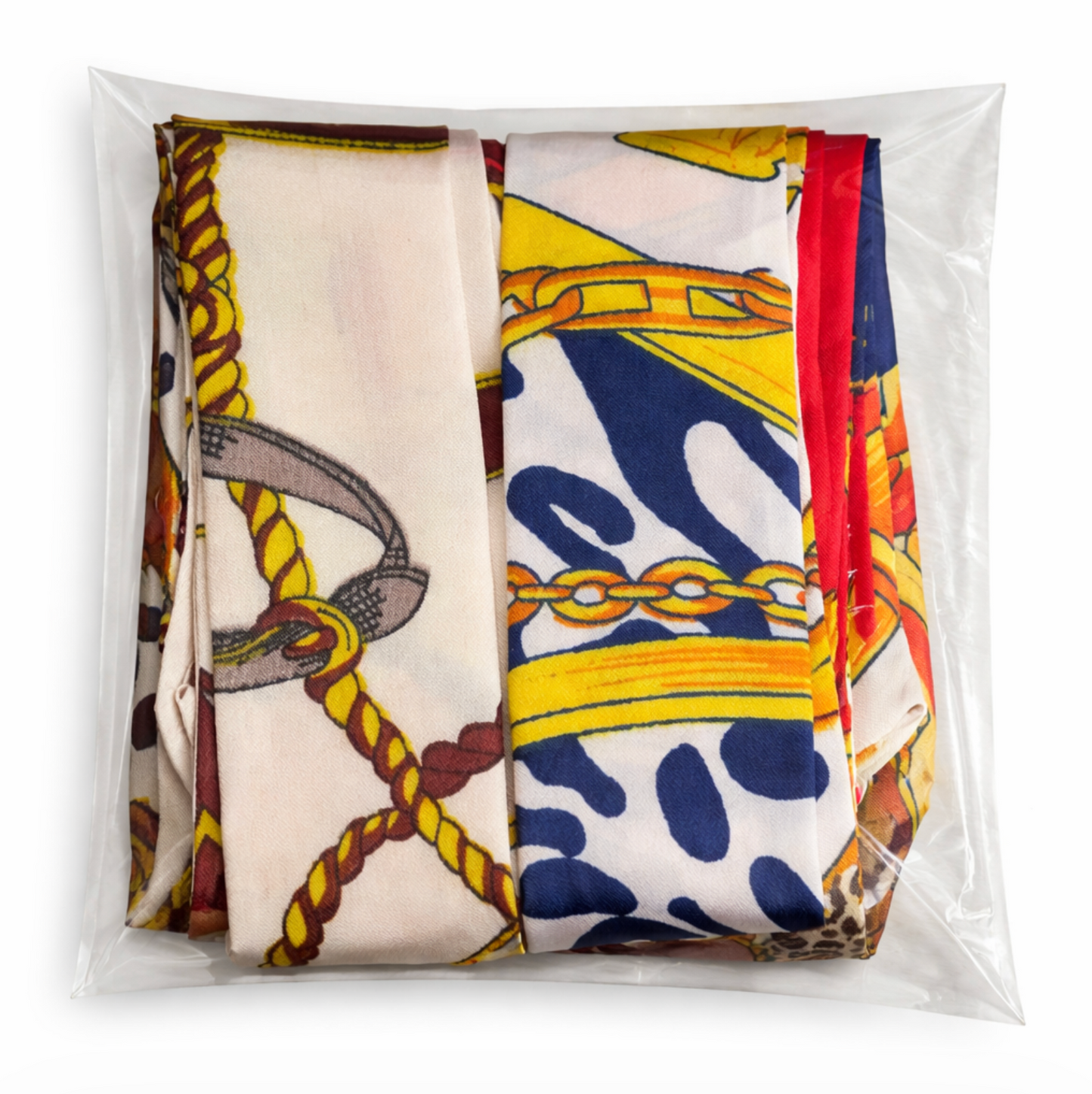 Twilly Scarf Set Chain Print 2pcs