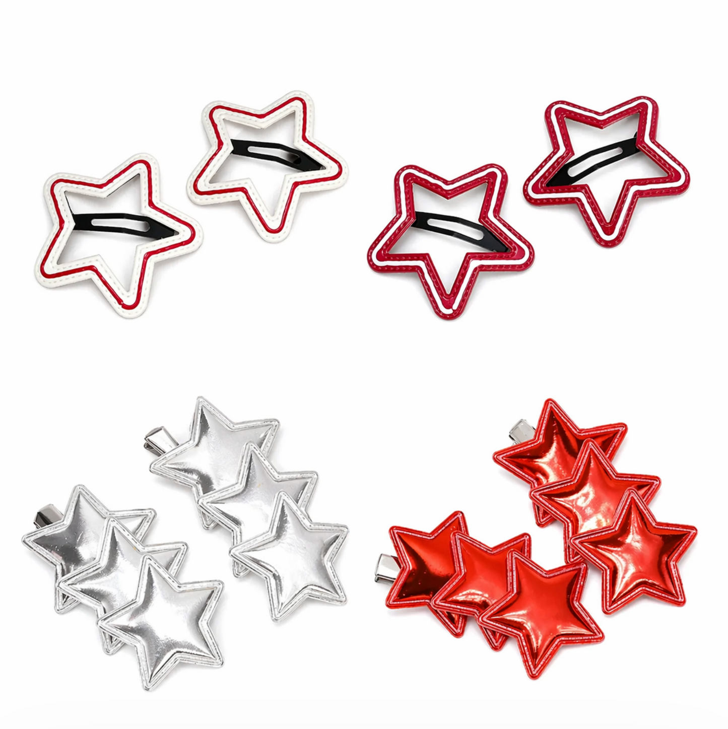 Cute Star Hair Clip Set 8pcs