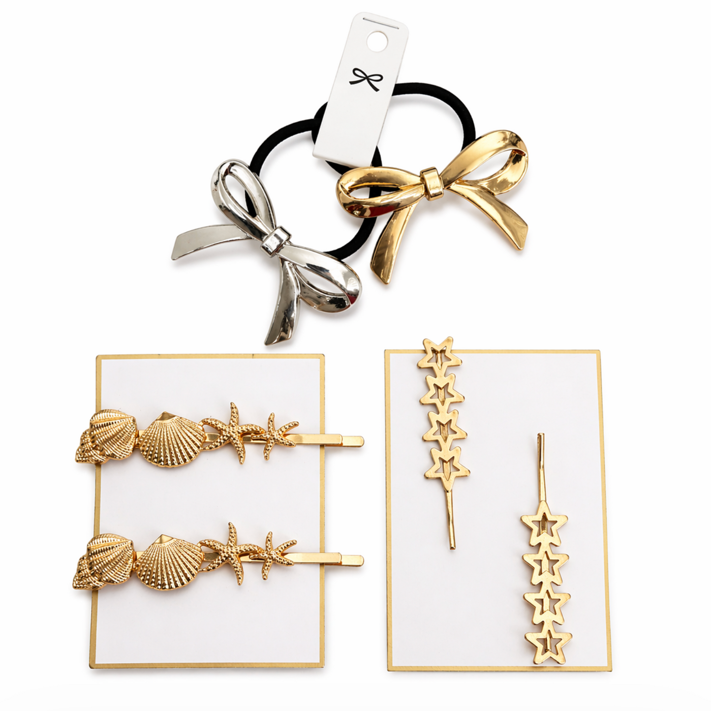 Luxe Hair Clip & Tie Set 6pcs