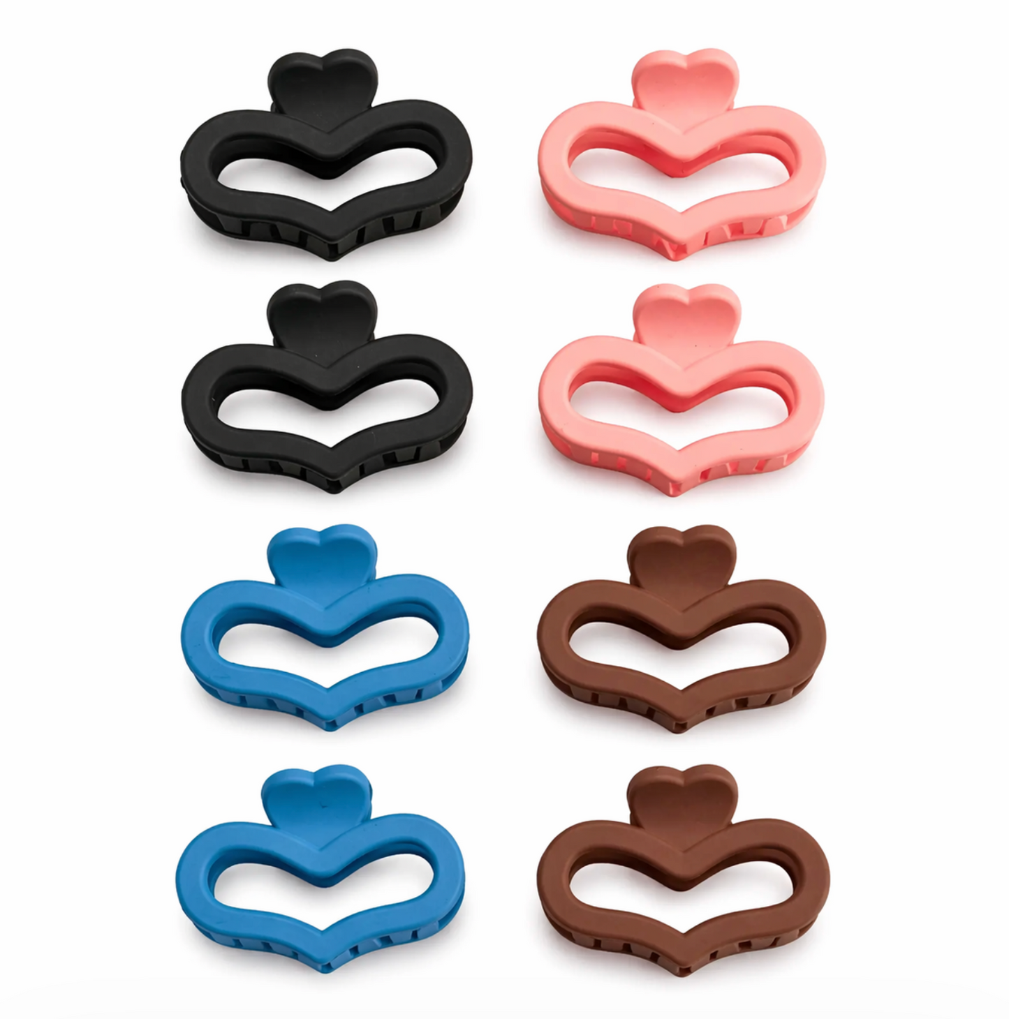 Mini Heart Hair Claw Set 8pcs