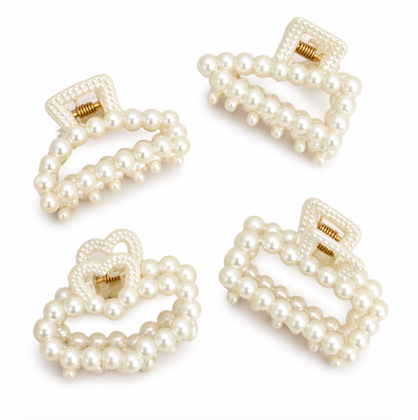 Mini Pearl Hair Claw Set 4pcs