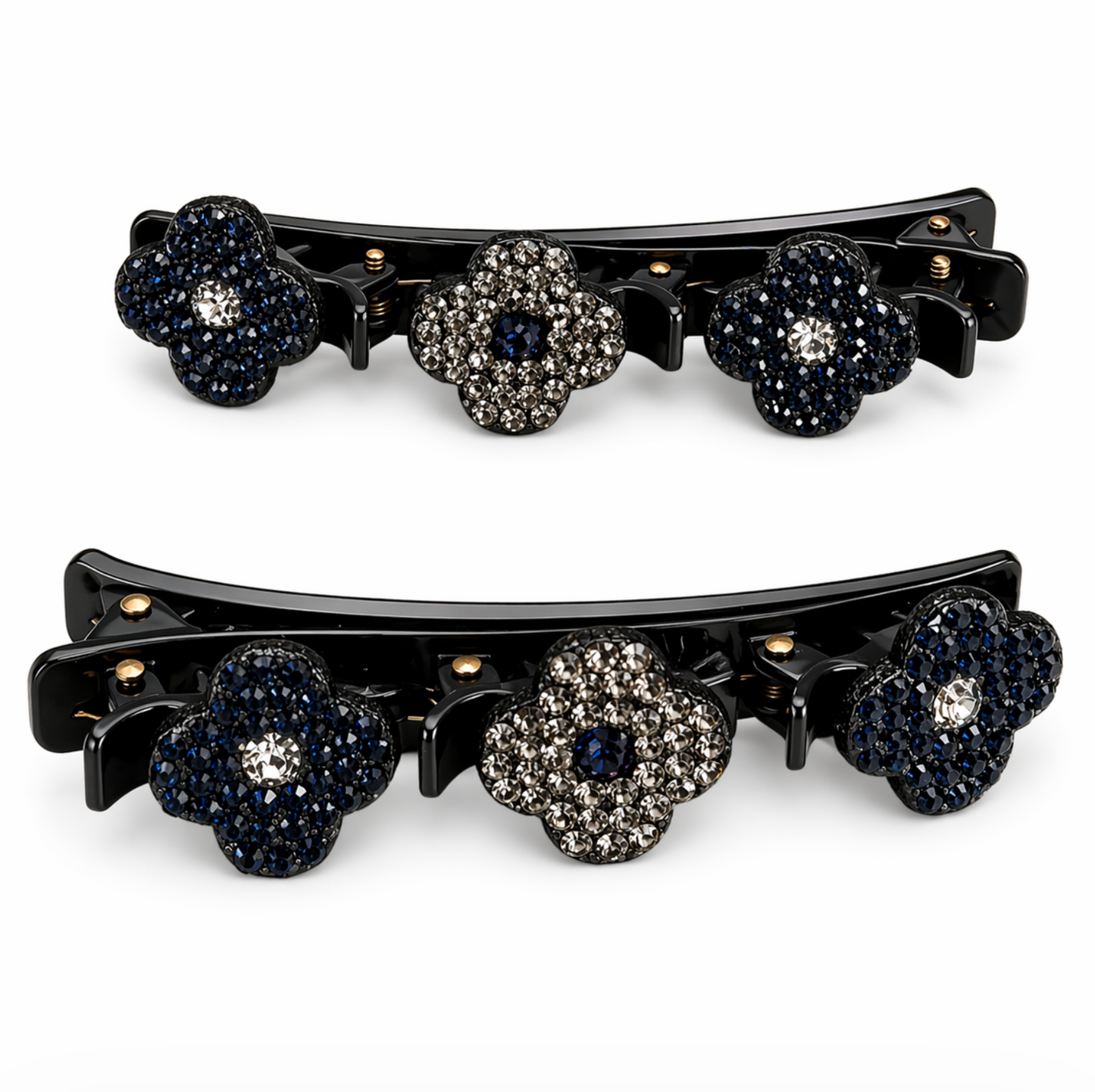 Embellished Floral Hair Clip Set 2pcs
