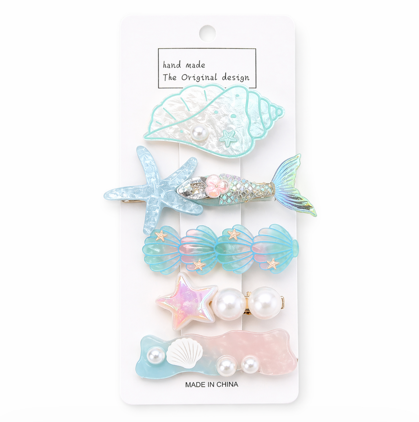 Sea Breeze Pastel Hair Clip Set