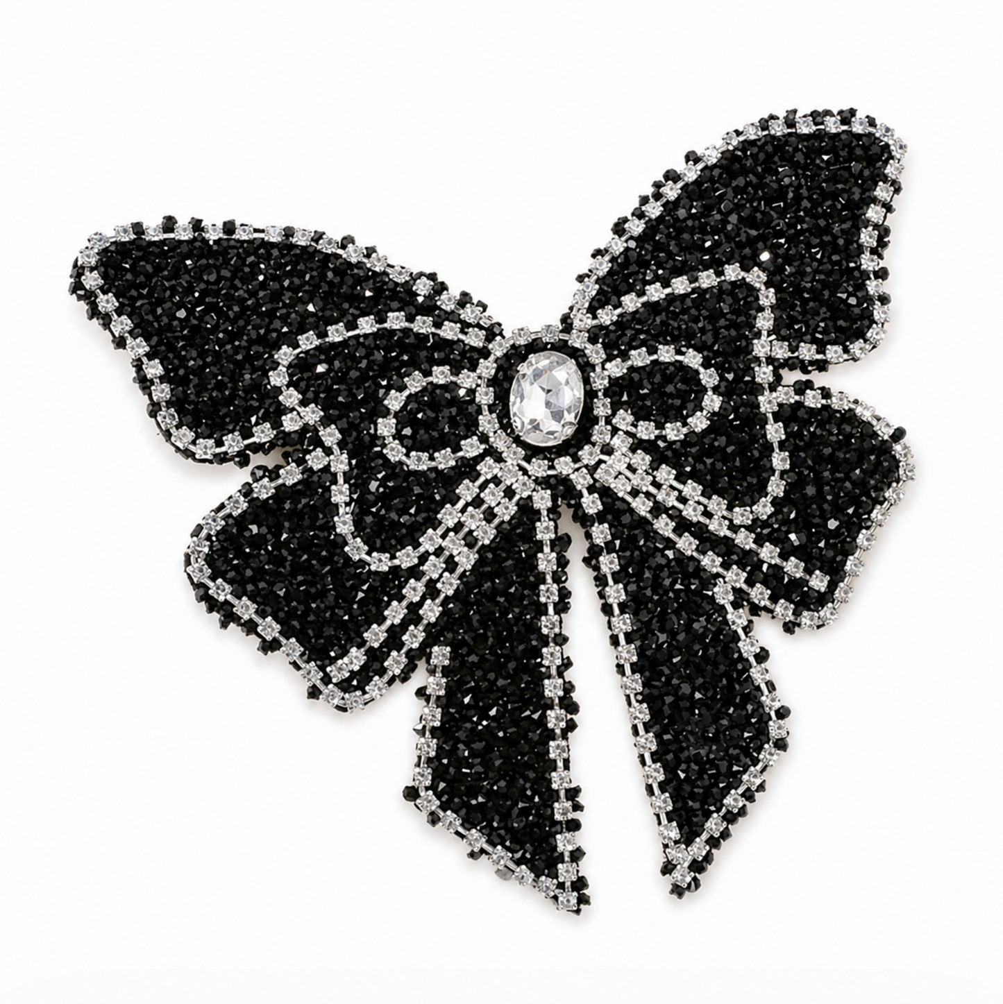 Diamond Bow Hair Clip 12cm