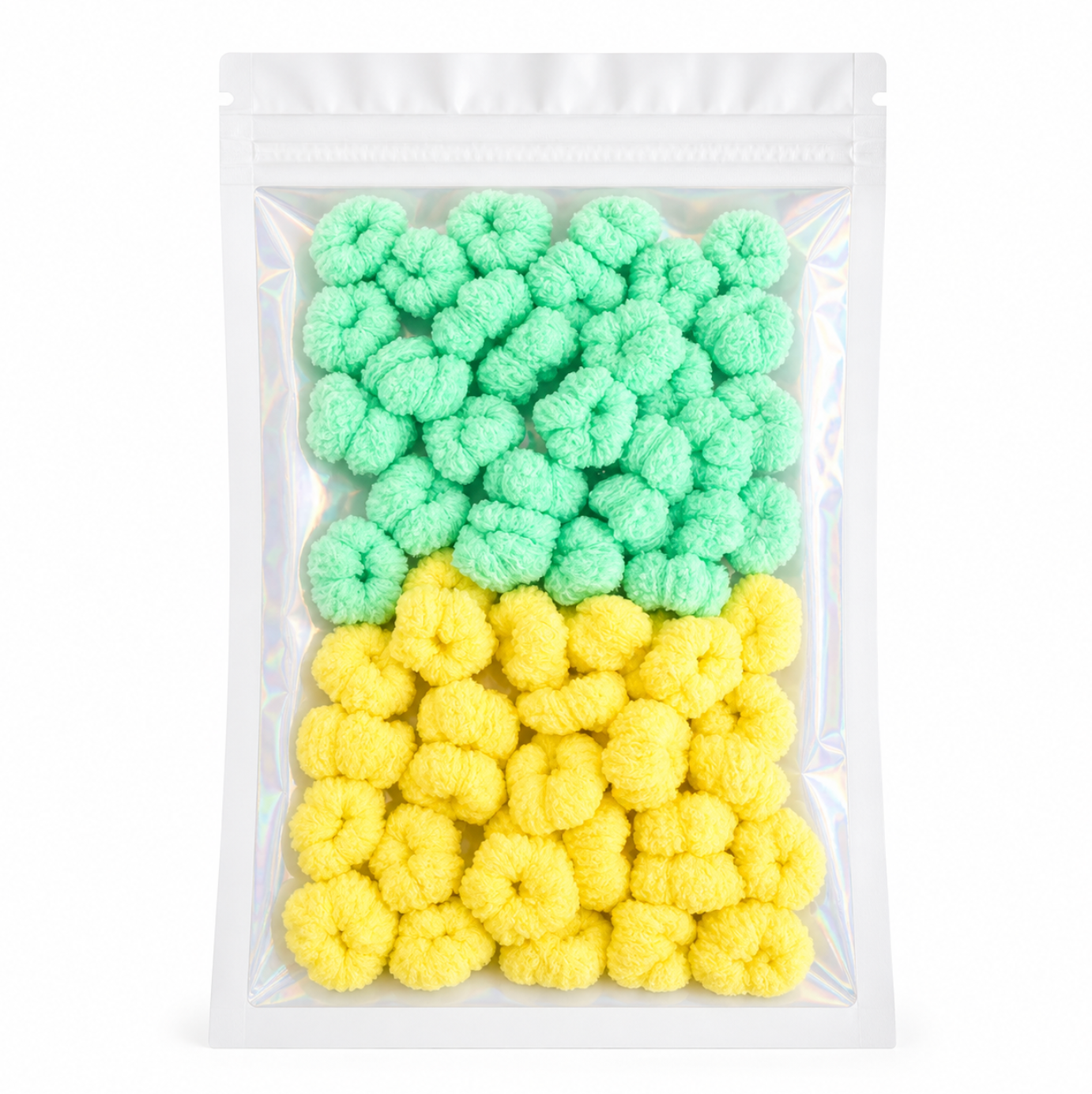 Green/Yellow Small Hair Ties 60pcs