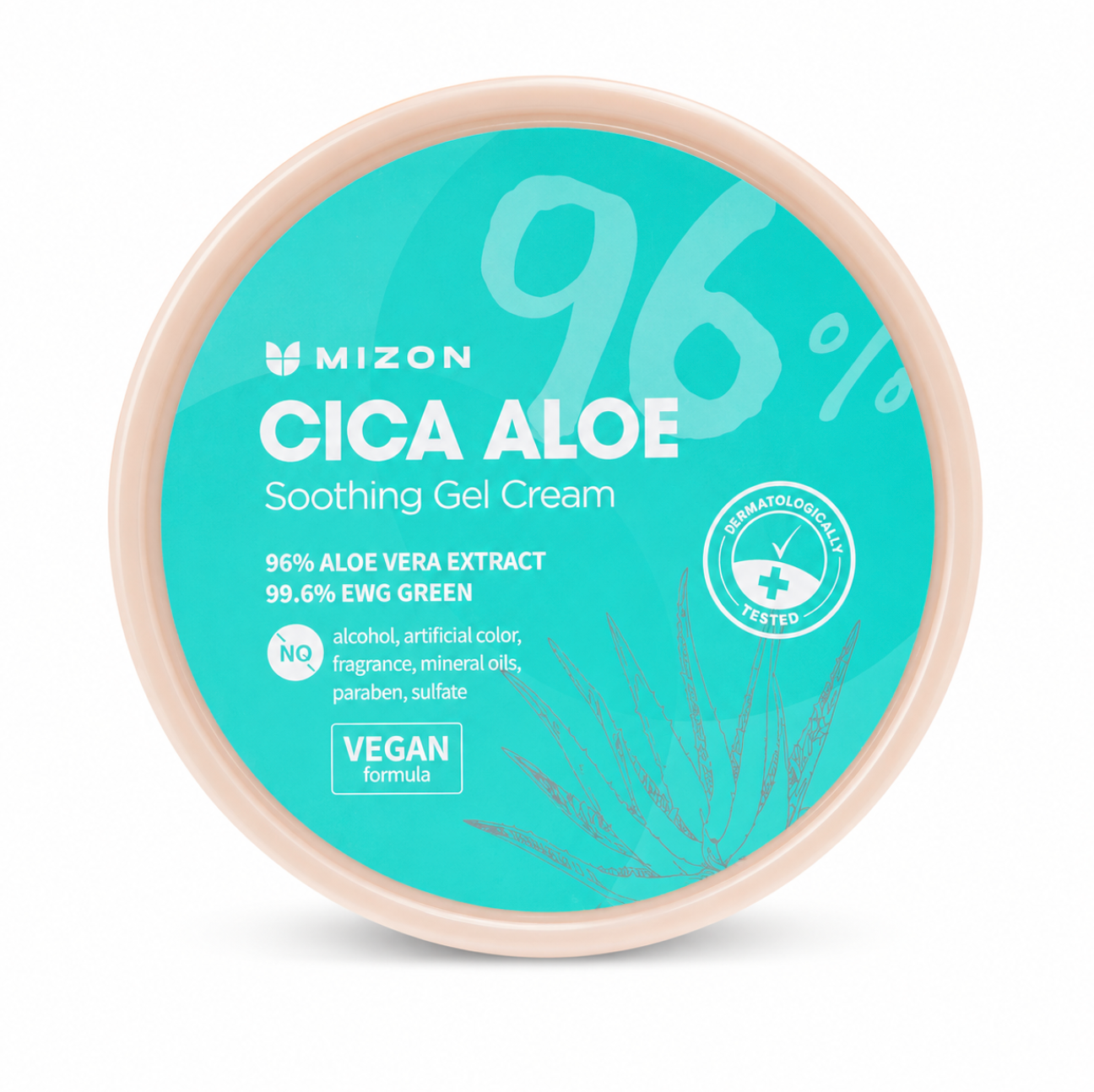 Mizon Cica Aloe 96% Smoothing Gel Cream 300g