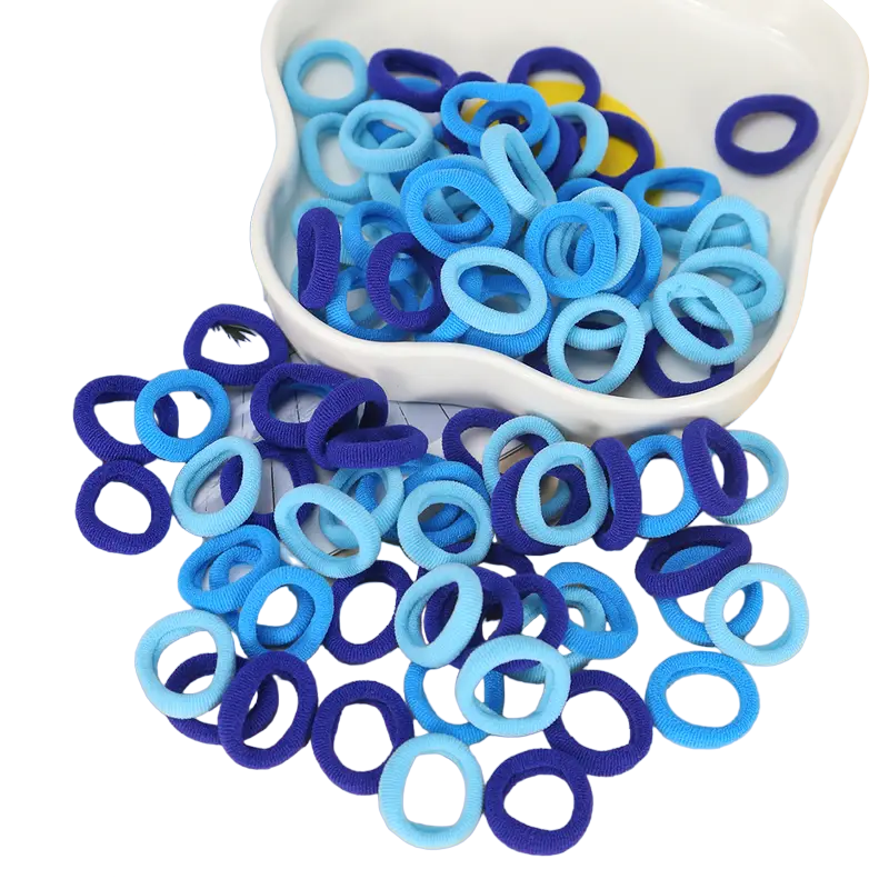 Colourful Hair Ties 100pcs Packet (Various Colours)