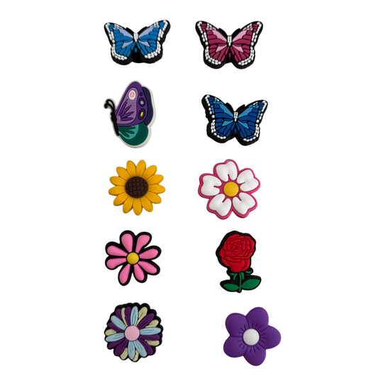 Floral & Fantasy 10pcs Shoe Charms