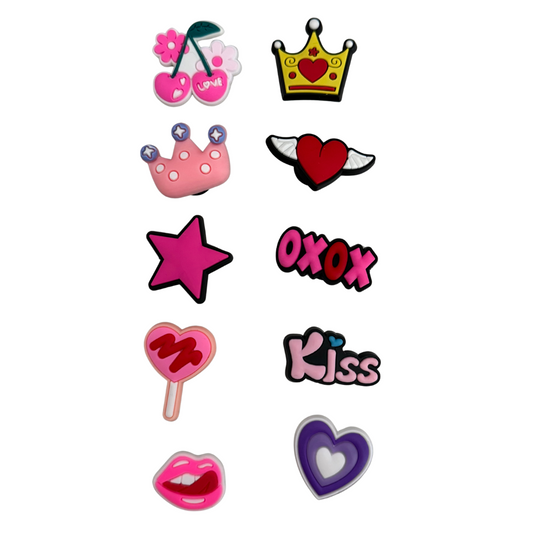 Queen of Love 10pcs Shoe Charms
