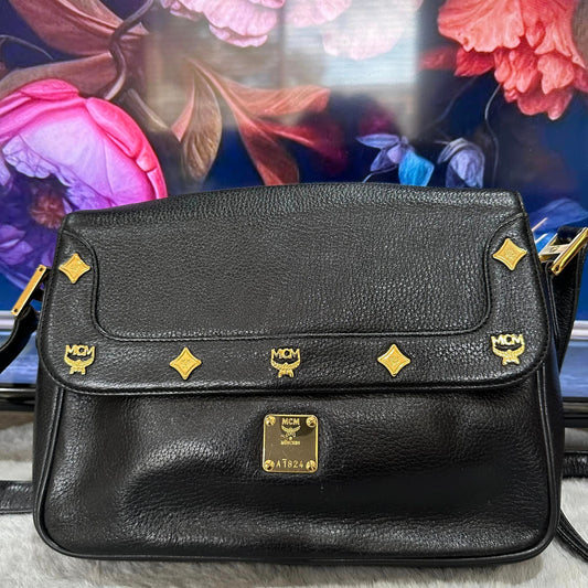 Pre-loved Vintage MCM Black Satchel Bag