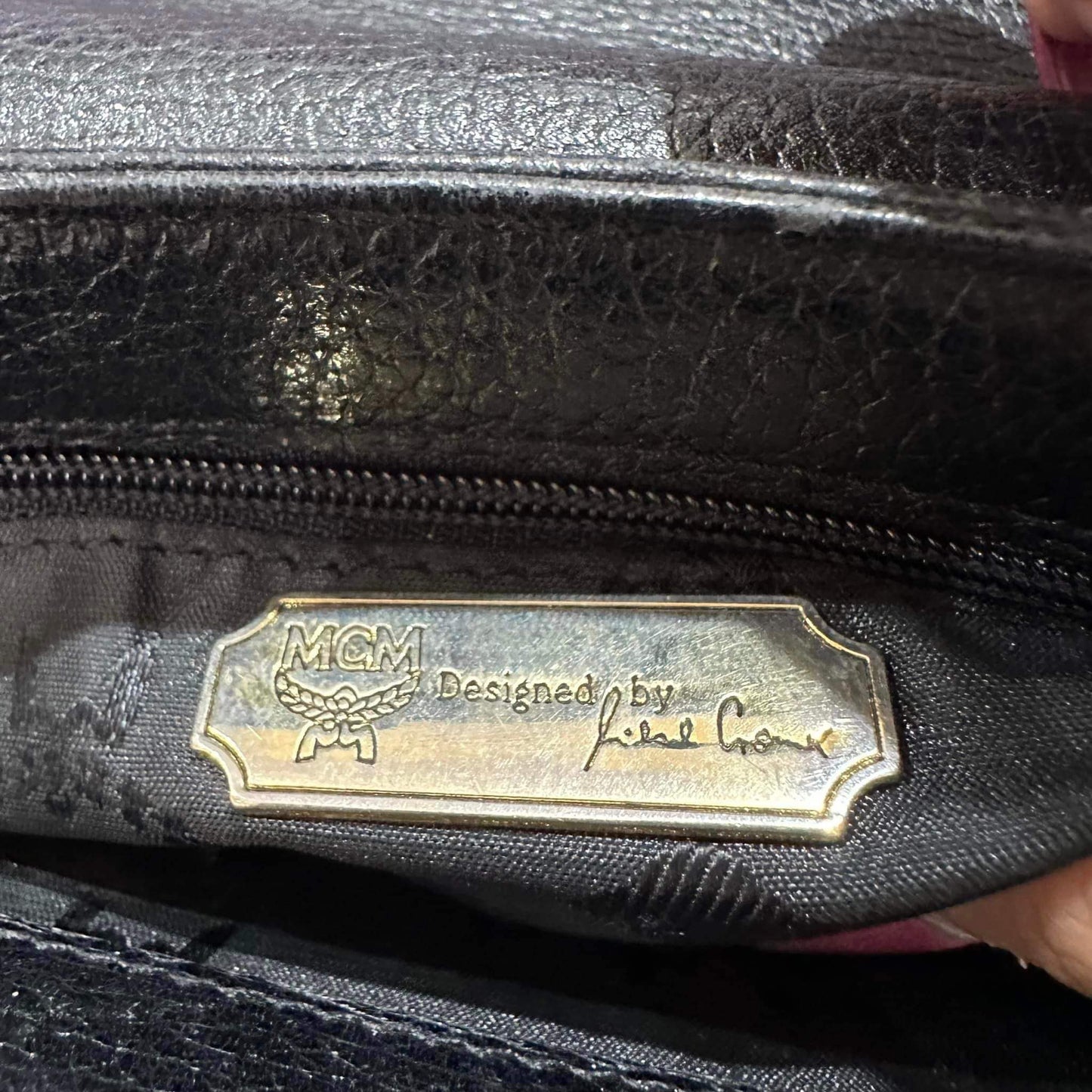 Pre-loved Vintage MCM Black Satchel Bag