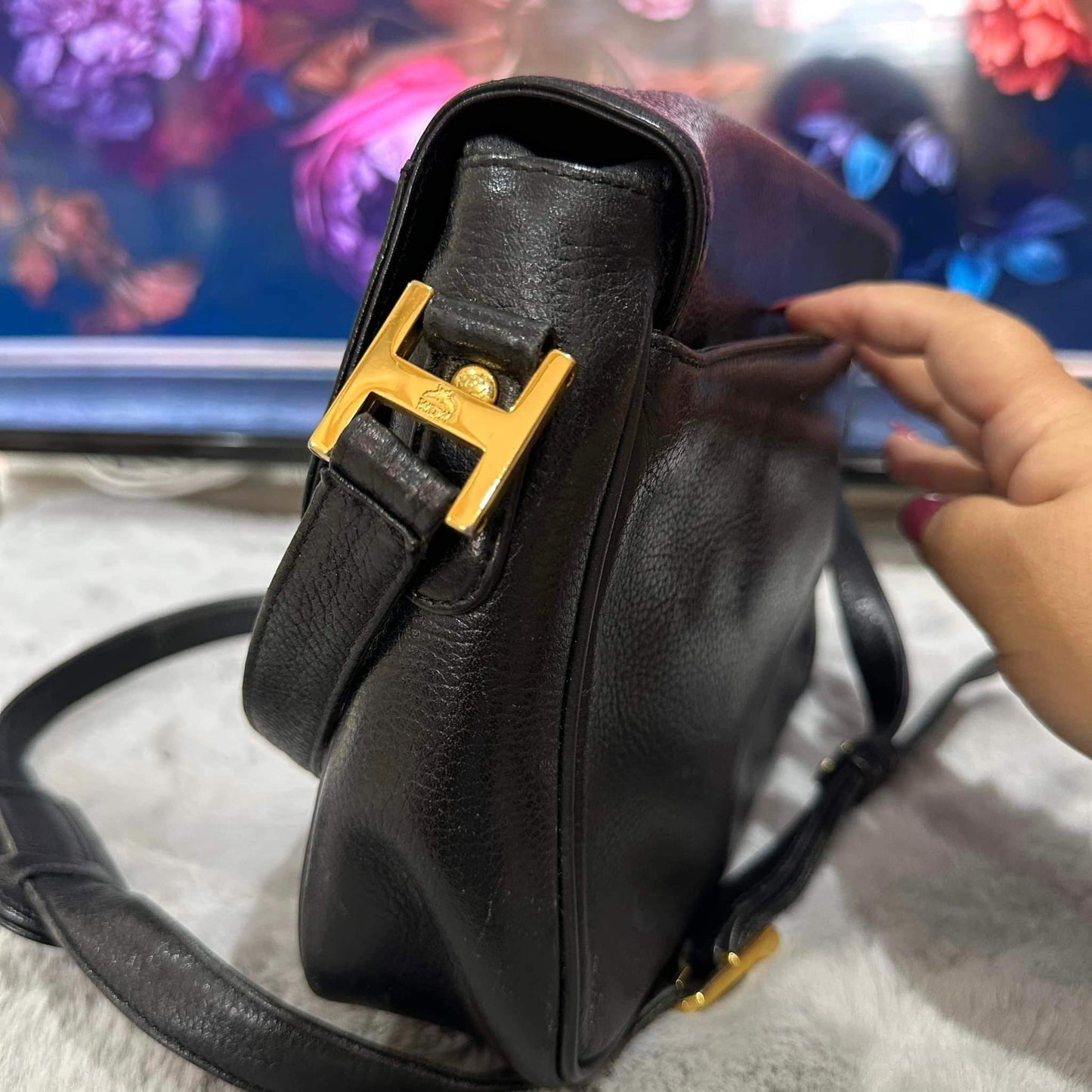 Pre-loved Vintage MCM Black Satchel Bag