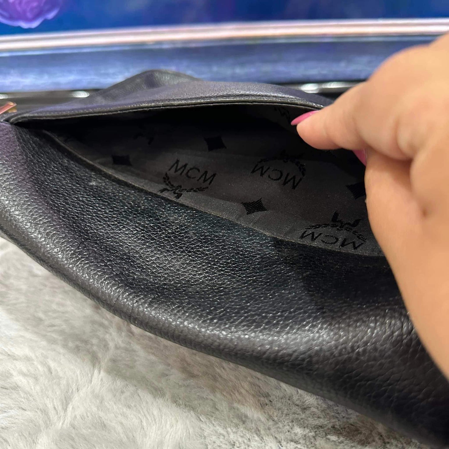 Pre-loved Vintage MCM Black Satchel Bag