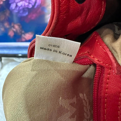 Pre-loved MCM Bucket Bag Red