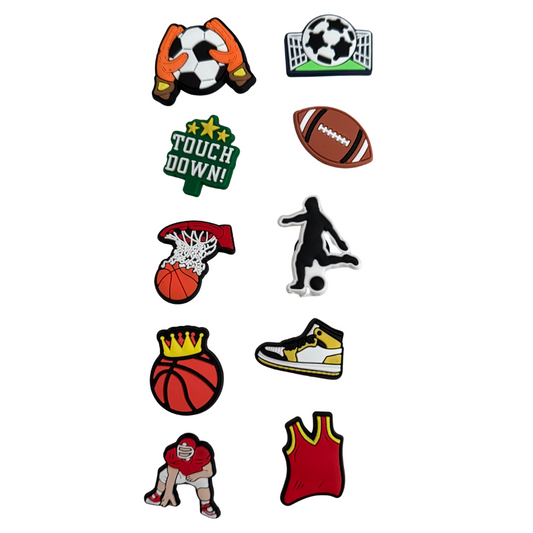 Sporty Vibes 10pcs Shoe Charms