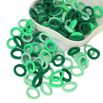 Colourful Hair Ties 100pcs Packet (Various Colours)