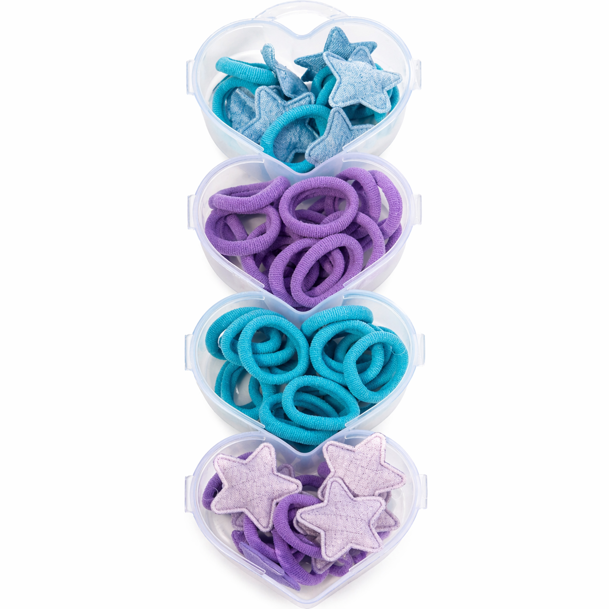 Sweet Heart Hair Tie Set 56pcs
