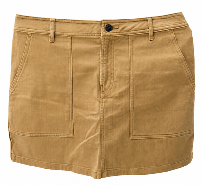 Country Road Camel Cotton Blend Mini Skirt Size 12