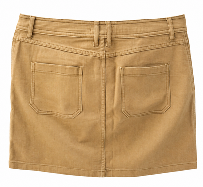 Country Road Camel Cotton Blend Mini Skirt Size 12