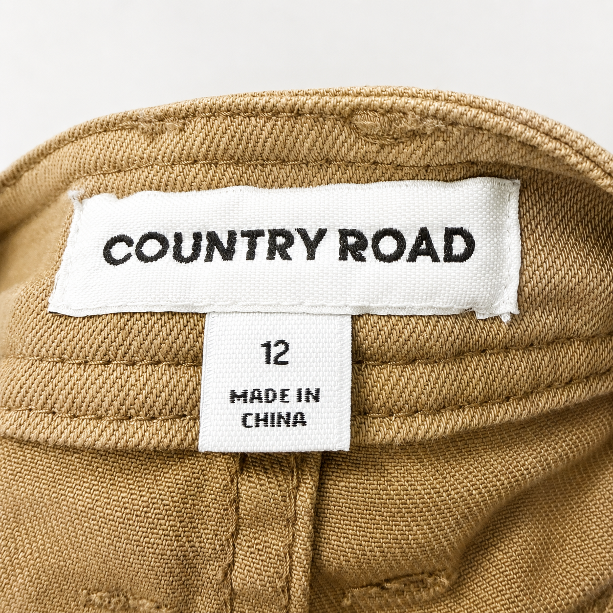 Country Road Camel Cotton Blend Mini Skirt Size 12