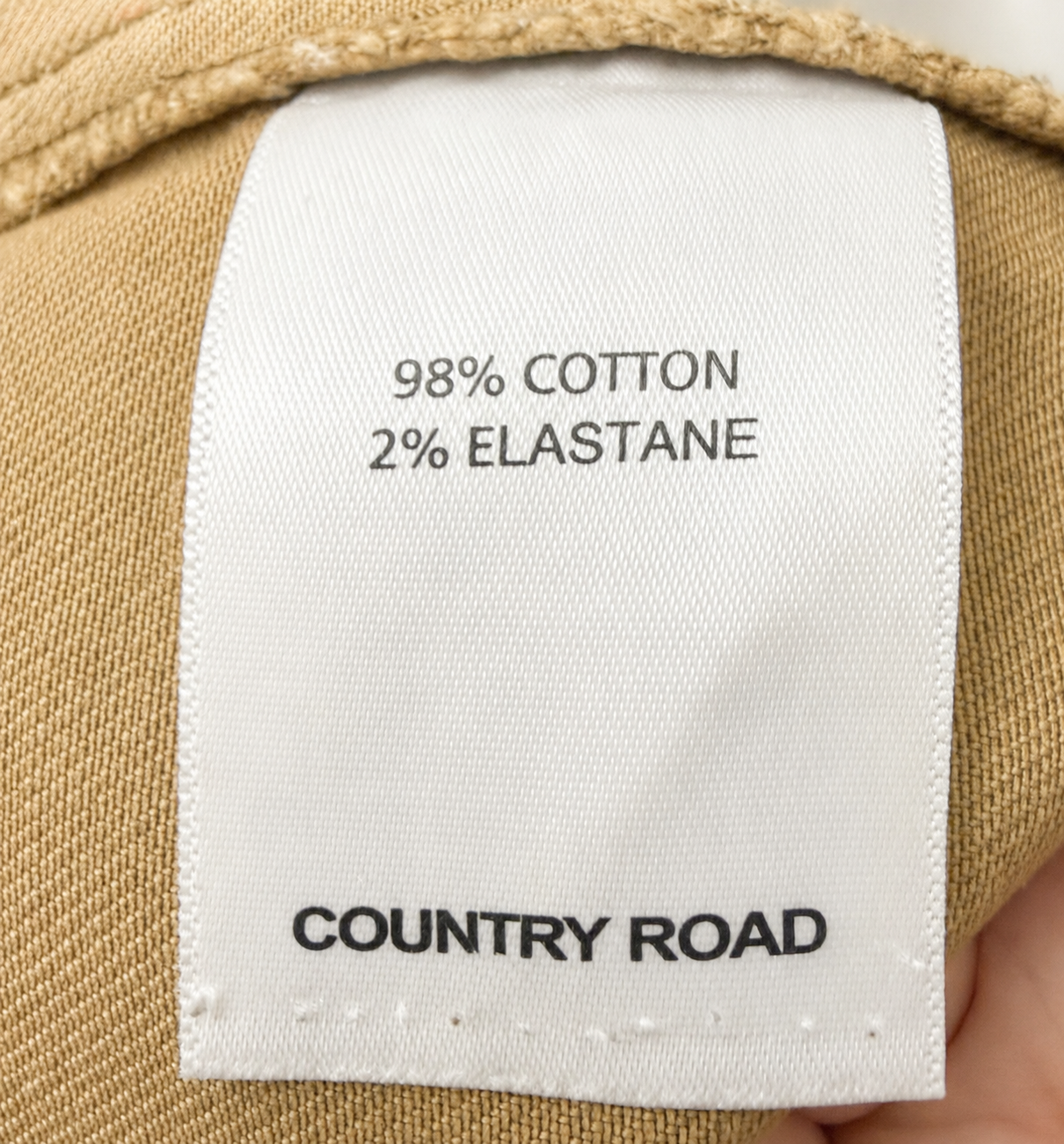 Country Road Camel Cotton Blend Mini Skirt Size 12
