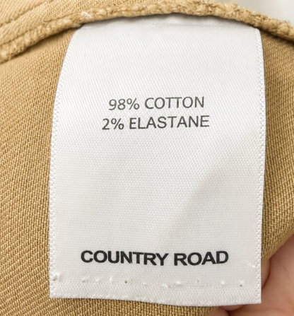 Country Road Camel Cotton Blend Mini Skirt Size 12