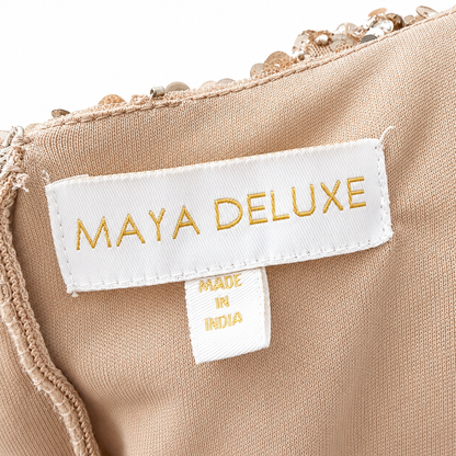 Maya Deluxe Embellished Tulle Maxi Dress Size UK 8