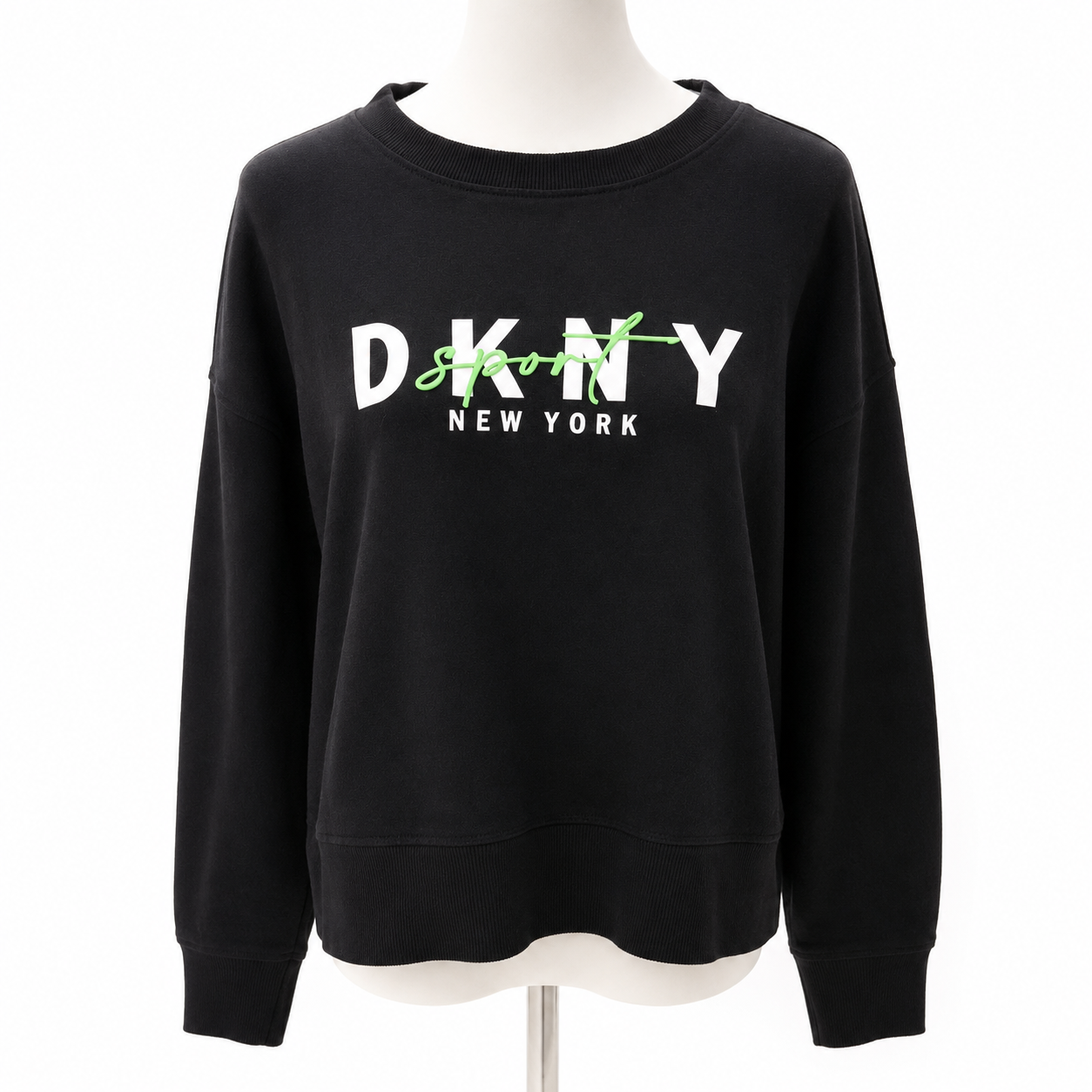 DKNY Sport Black Logo Sweatshirt Size S
