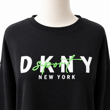 DKNY Sport Black Logo Sweatshirt Size S
