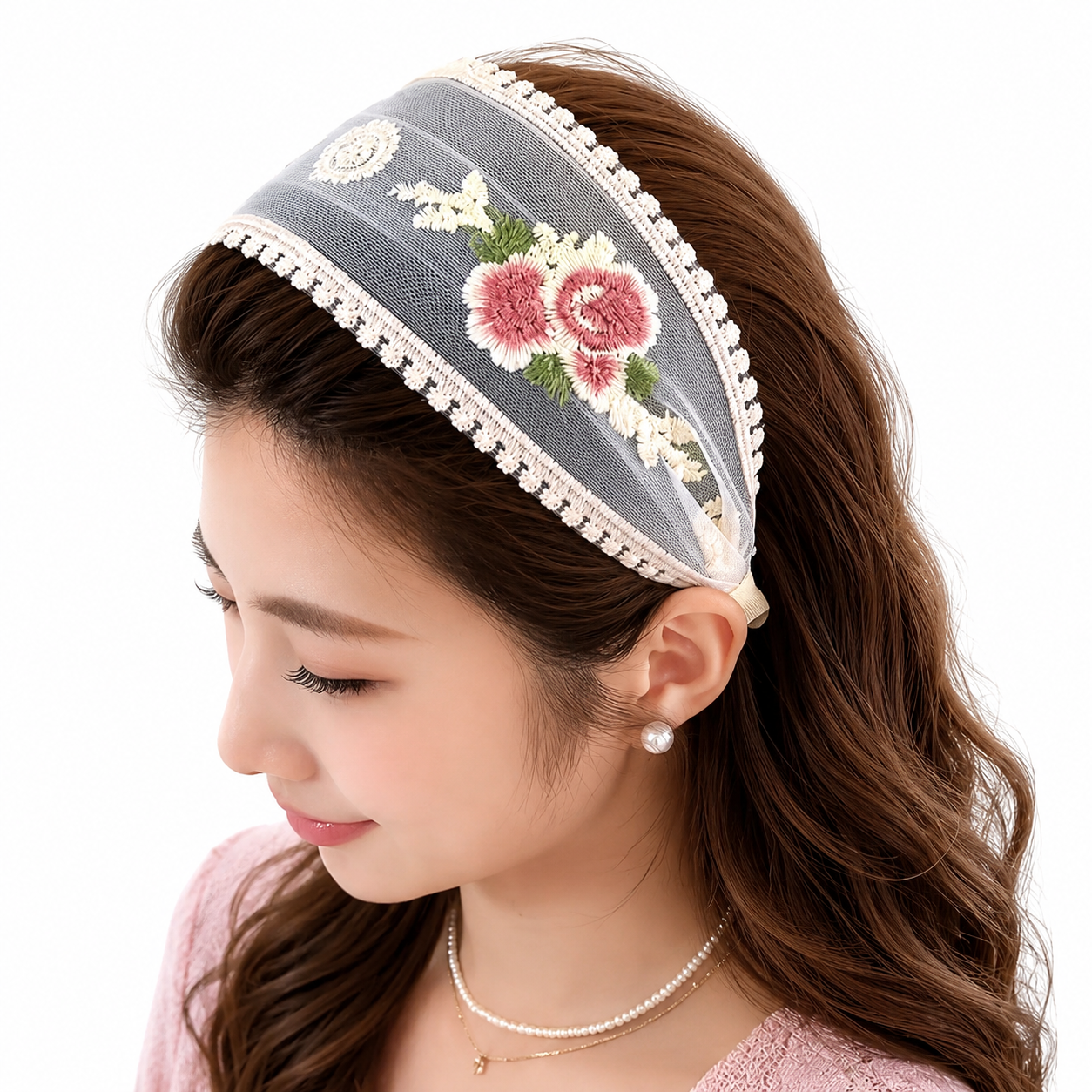 Embroidered Lace Floral Headband Trio Bundle