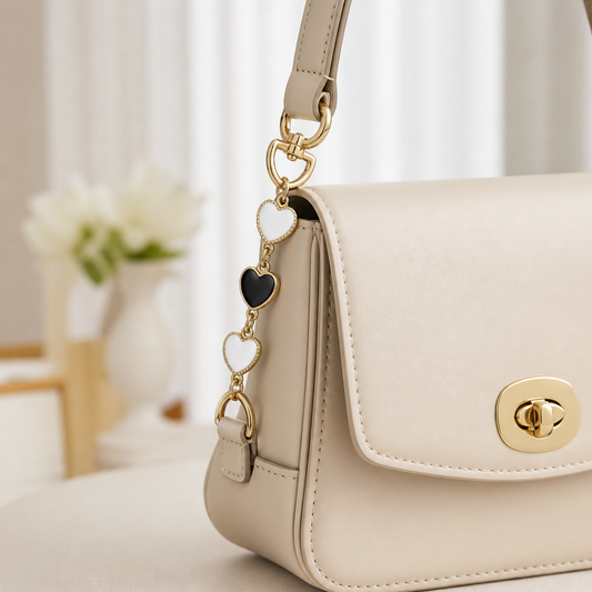 Decorative Heart Bag Charm & Strap Extender
