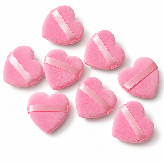 Heart-Shaped Velvet Makeup Sponge
