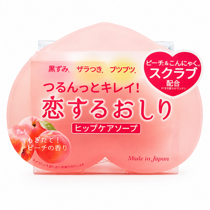 PELICAN Koisuru Oshiri Hip Care Soap Peach Scrub Bar 80g