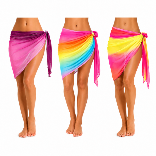 Women's Ombre Mesh Beach Wrap Skirt Cover-Up