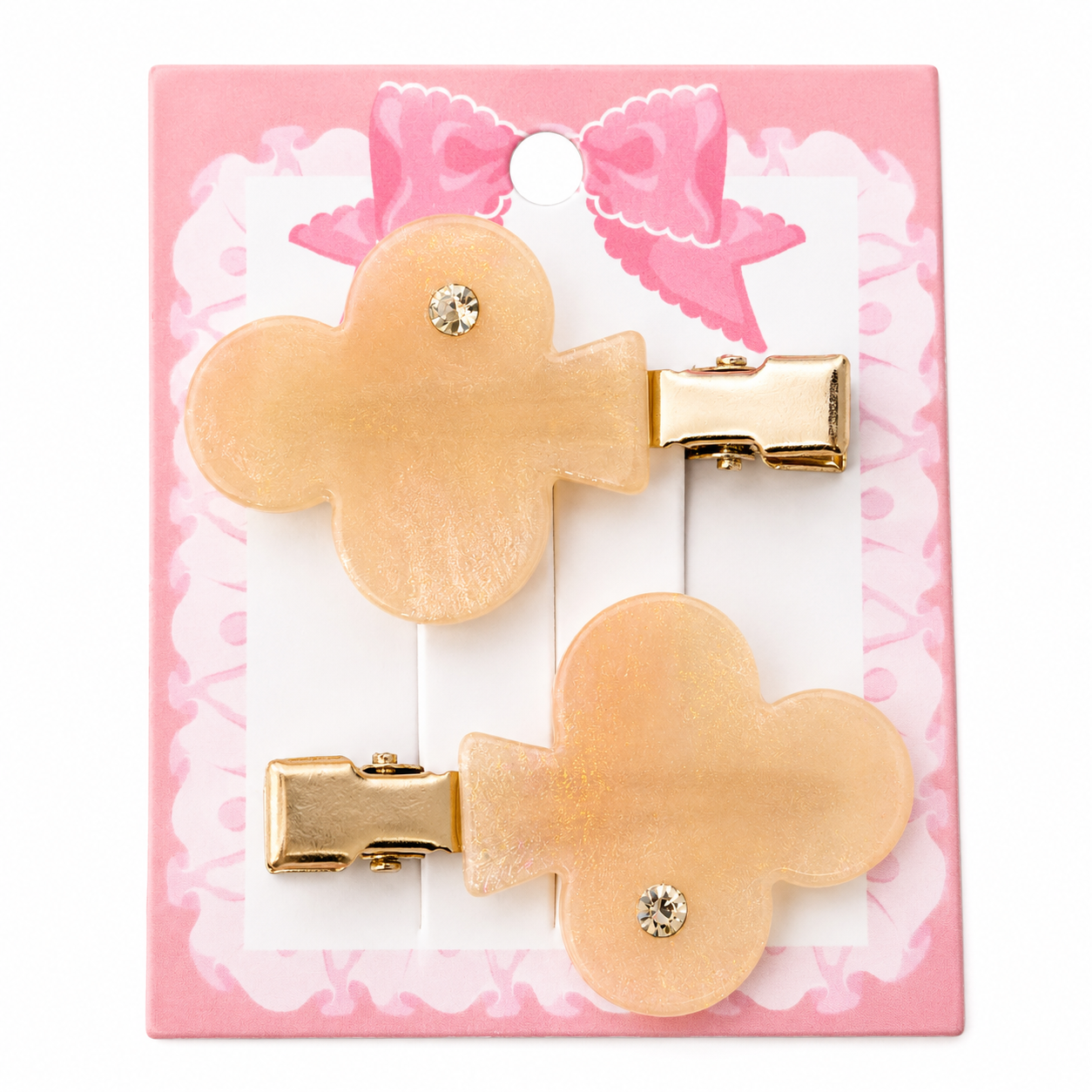 Blush Glow Hair Clip Set