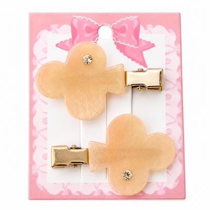 Blush Glow Hair Clip Set