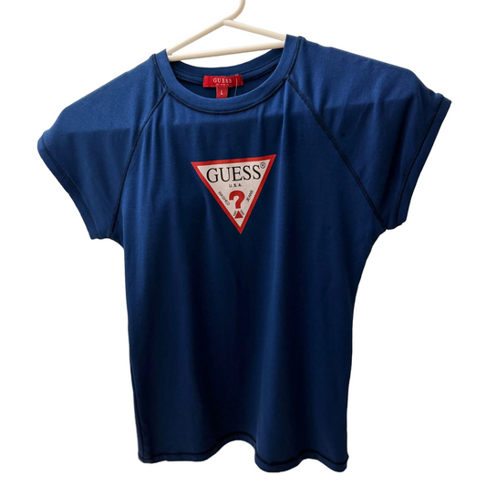 GUESS Logo Tee Blue