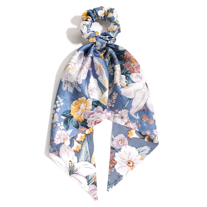 Floral Ribbon Scrunchie