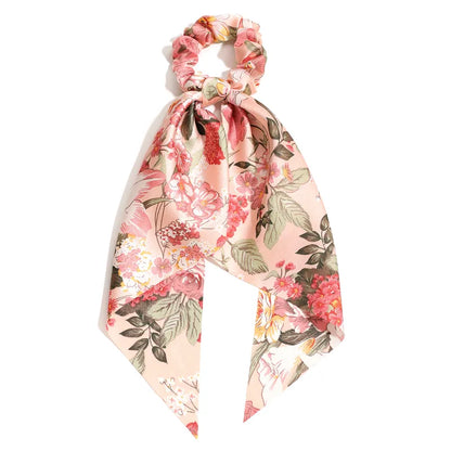 Floral Ribbon Scrunchie