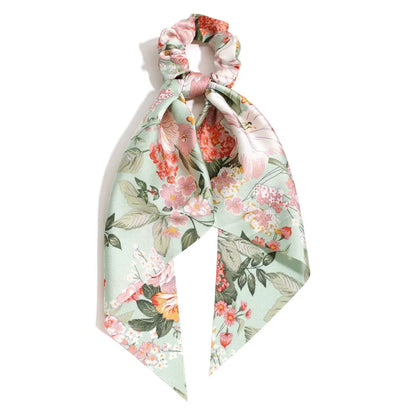 Floral Ribbon Scrunchie