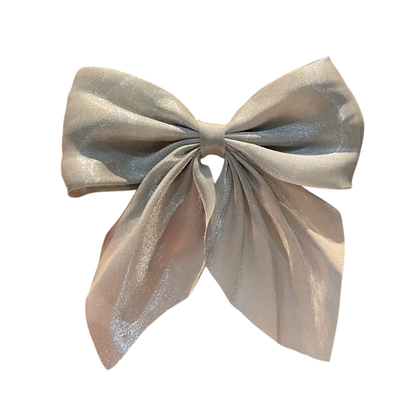 Pearl Satin Bow Duck Clip