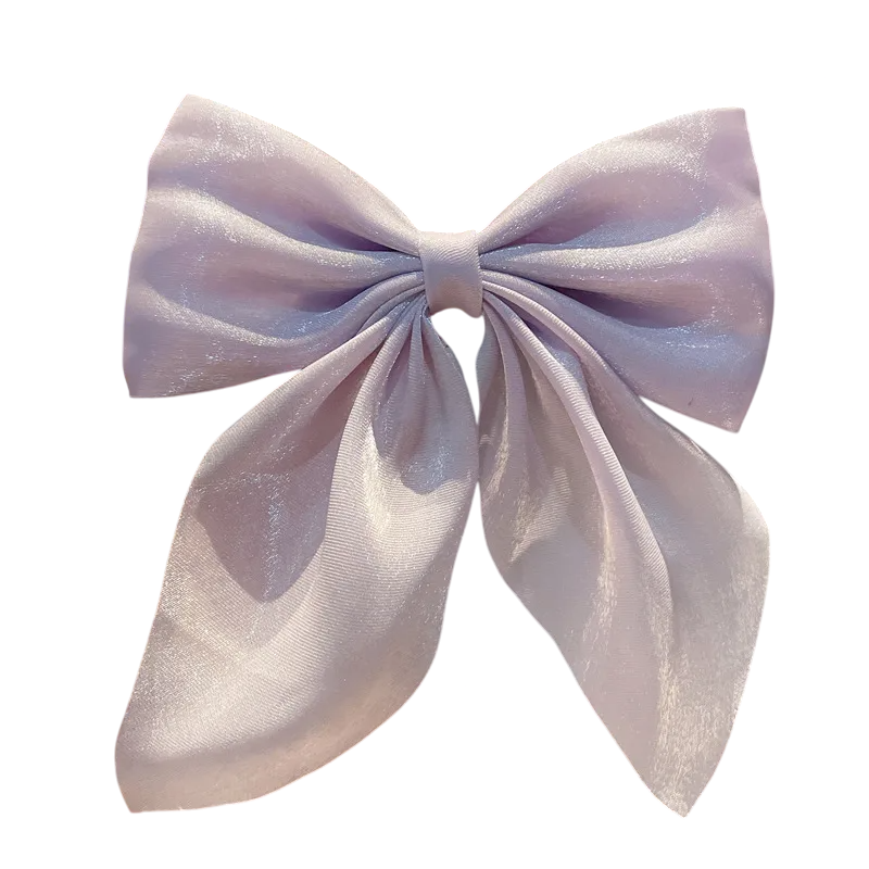 Pearl Satin Bow Duck Clip