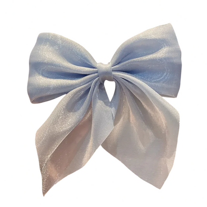 Pearl Satin Bow Duck Clip