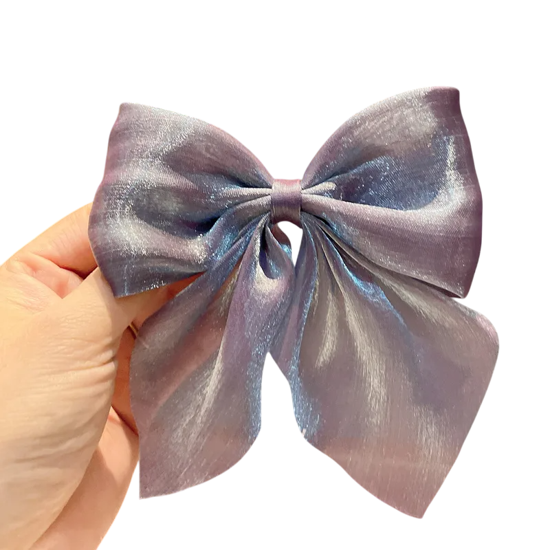 Pearl Satin Bow Duck Clip