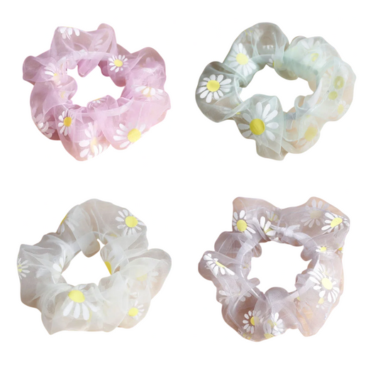 Sweet Daisy Cloth Hair Tie 4pcs
